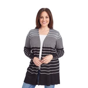 89th & Madison All Over Ombre Stripe Cardigan